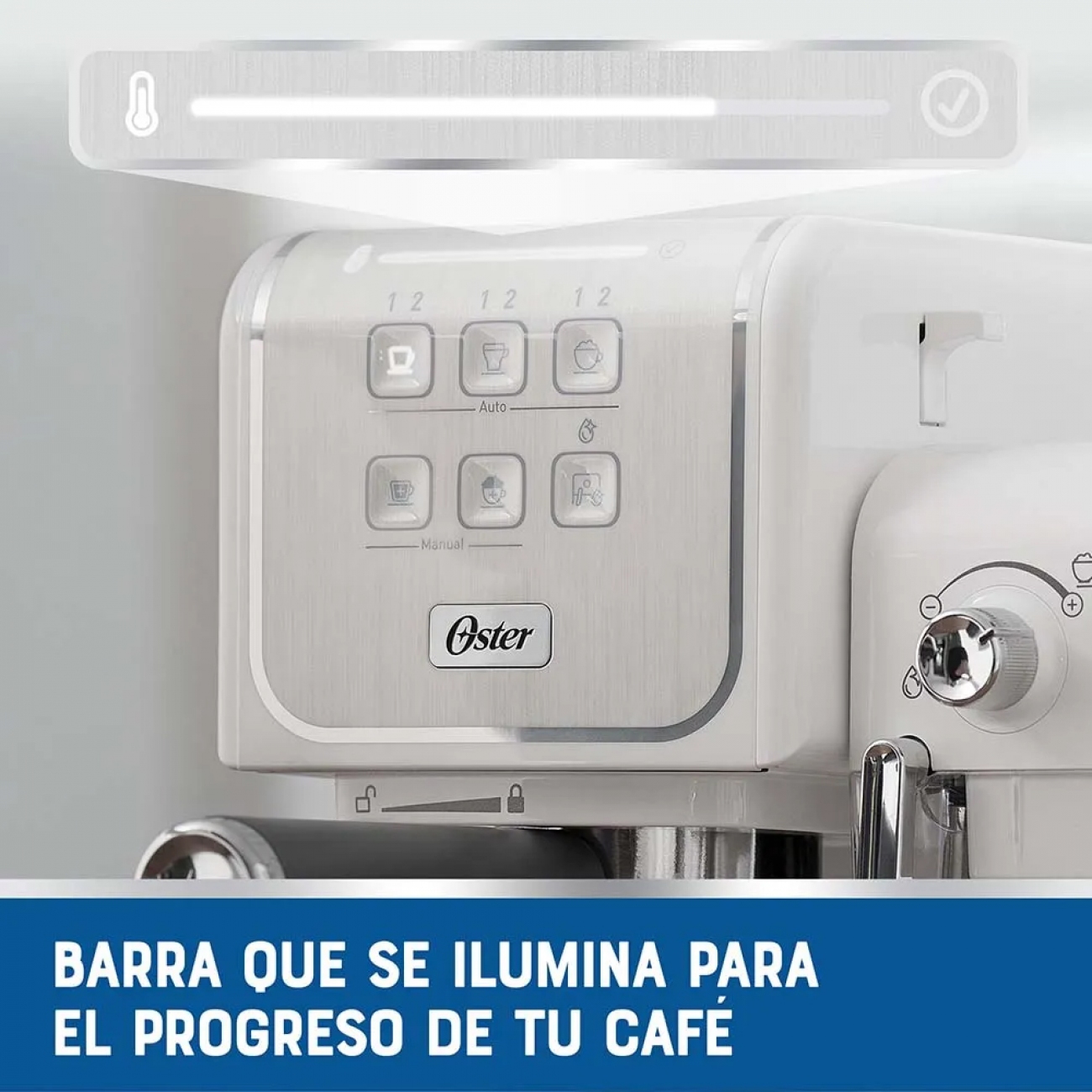 Imagen Cafetera Expreso Oster Bvstem6801 19 Bar Para C&aacute;psulas Blanca