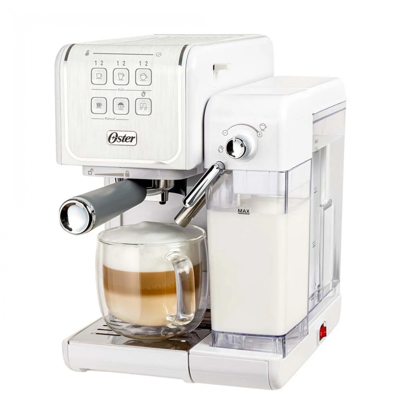 Imagen Cafetera Expreso Oster Bvstem6801 19 Bar Para C&aacute;psulas Blanca