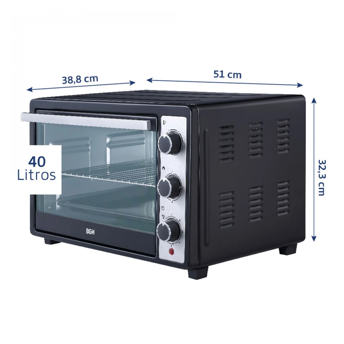Imagen Horno Electrico Bgh Bhe40m23n 40 Lts