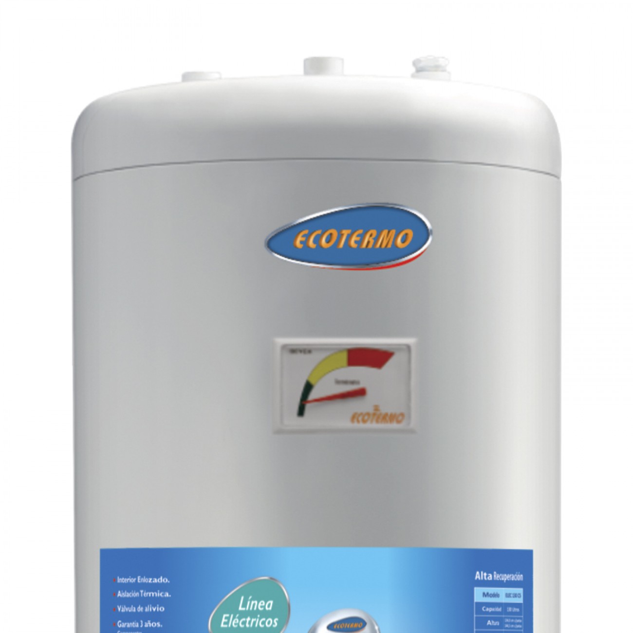 Imagen Termotanque Eléctrico Alta Recuperación Ecotermo 130 L C/sup