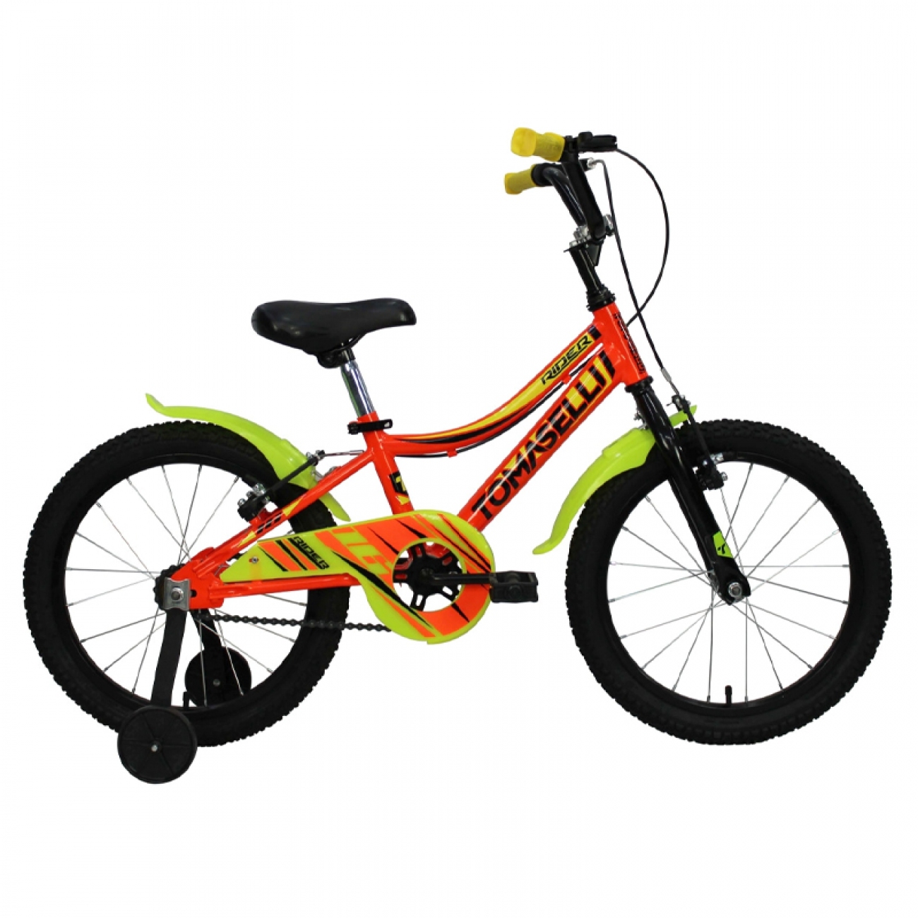 Imagen Bicicleta Ni&ntilde;o Tomaselli Rider R16" Frenos V-brake Rueditas Ama/nar