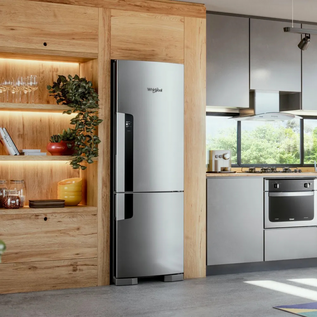 Imagen Heladera No Frost Whirlpool Wre44bkdim 397 Lts Inverter Inox