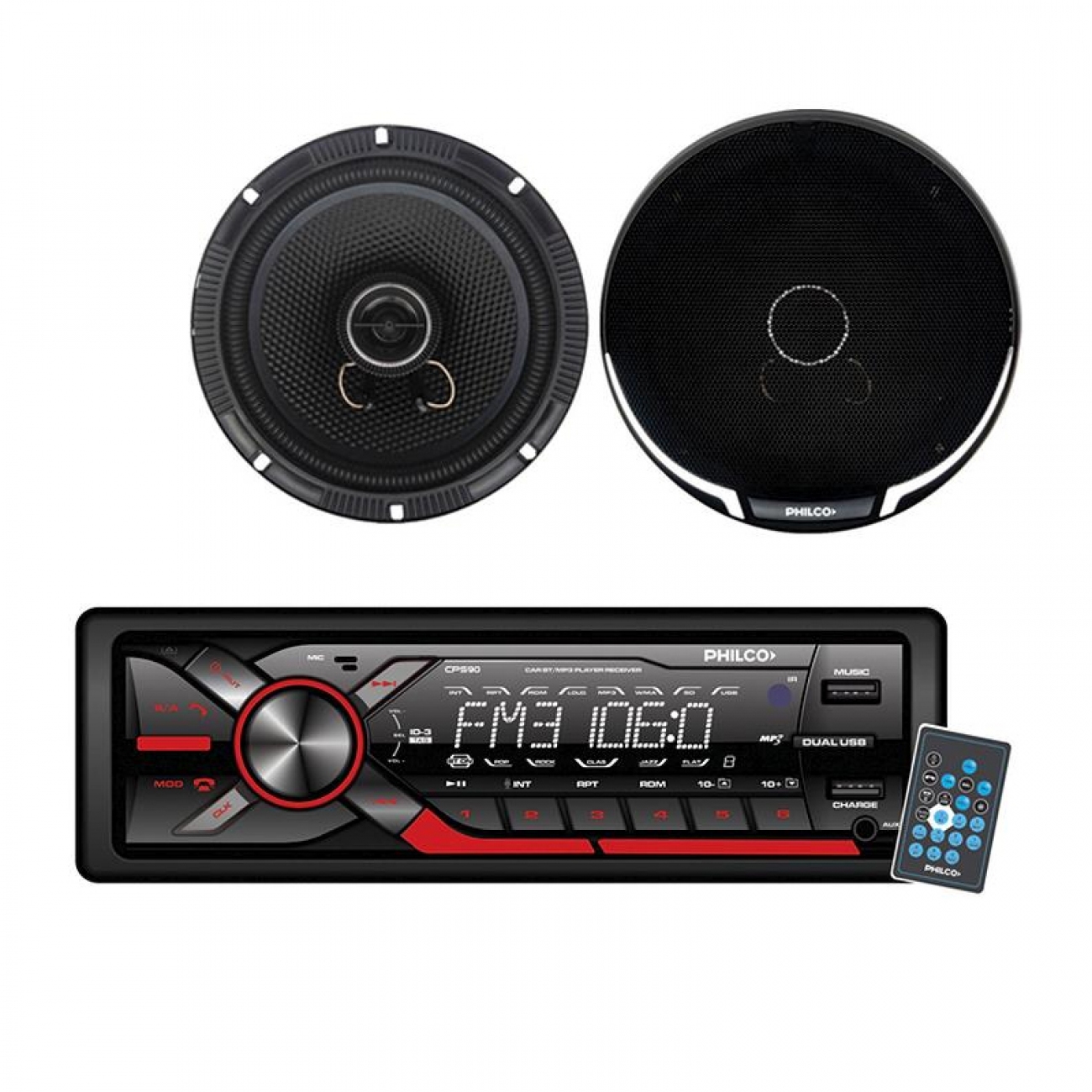 Imagen Autoest&eacute;reo Philco Cps90 Bluetooth Con Parlantes 250w