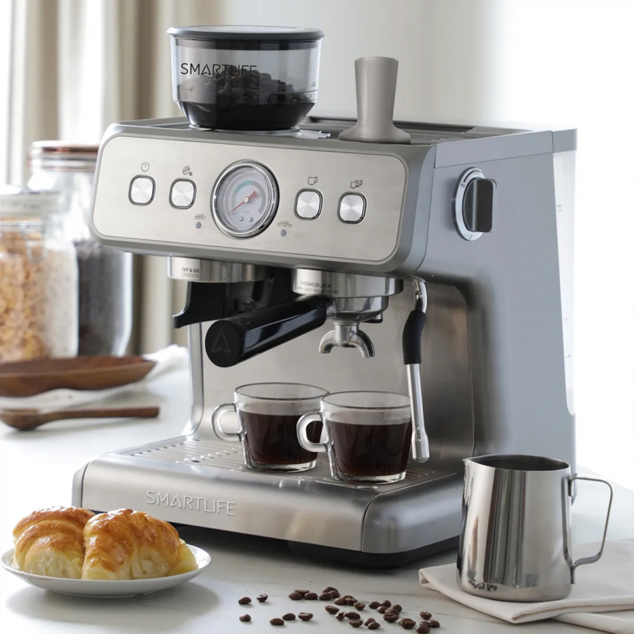 Imagen Cafetera Expreso Smartlife Ecg5020 15 Bar 2 En 1