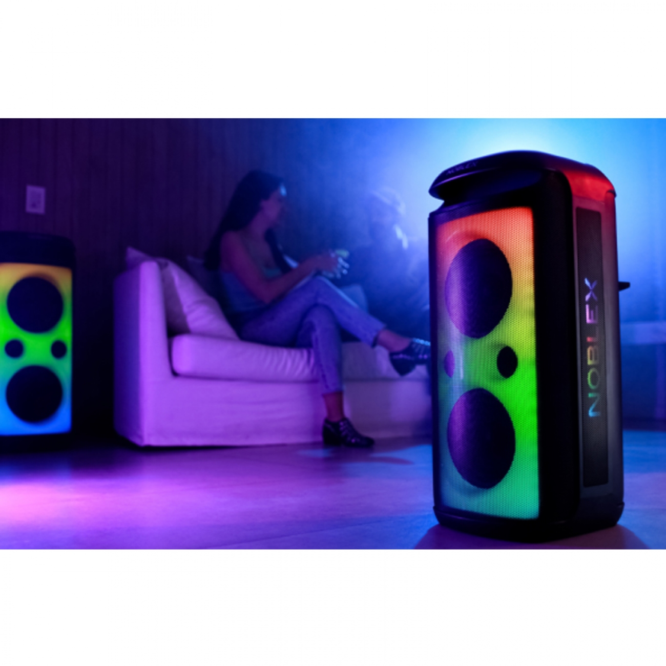 Imagen Torre De Sonido Noblex Mnx1600 5200w Doble Woofer 6,5"