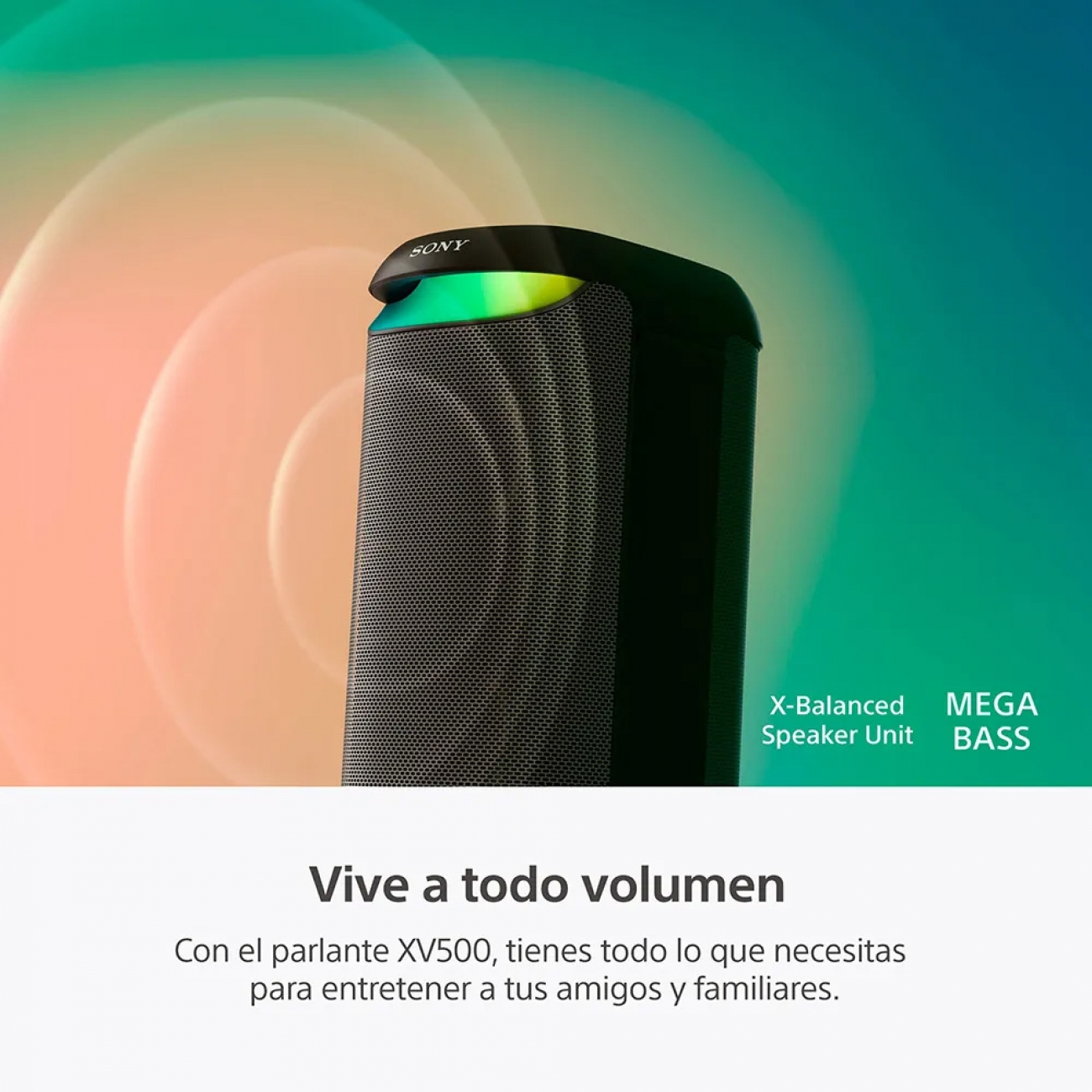 Imagen Torre De Sonido Sony Srs-xv500/bcar2 200w 2xwoofer