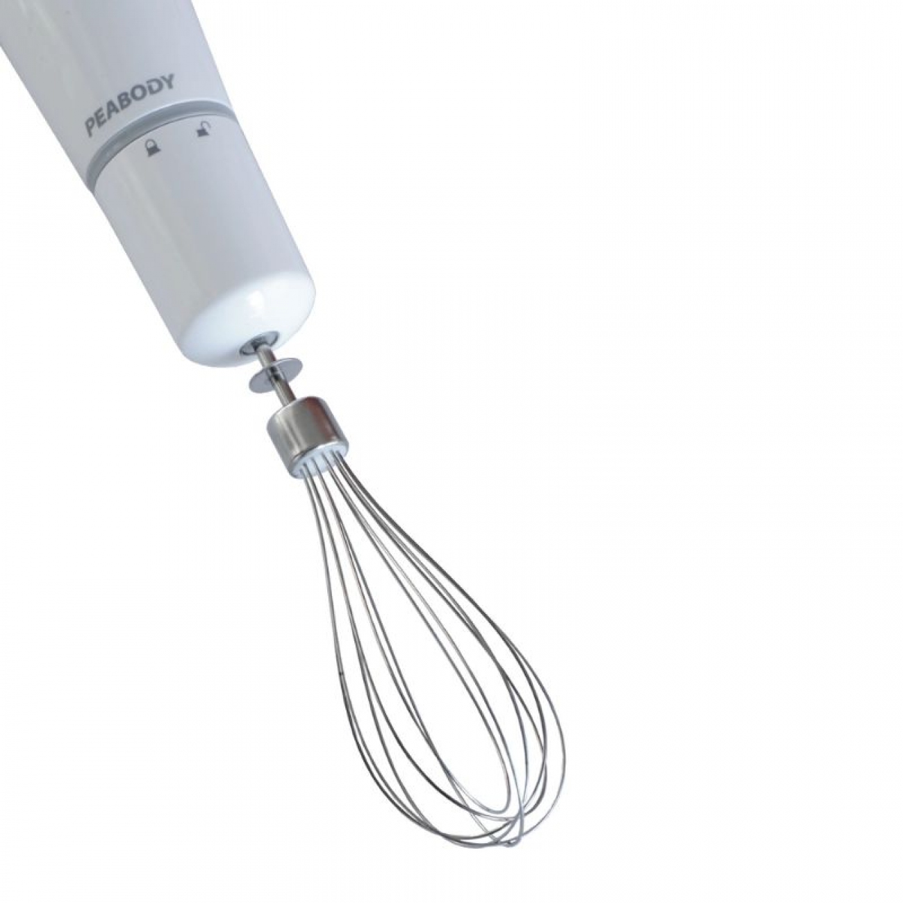 Imagen Ayudantes De Cocina Peabody600w-pie Ac Inox-batidor-cuchill Inox-picador-blan