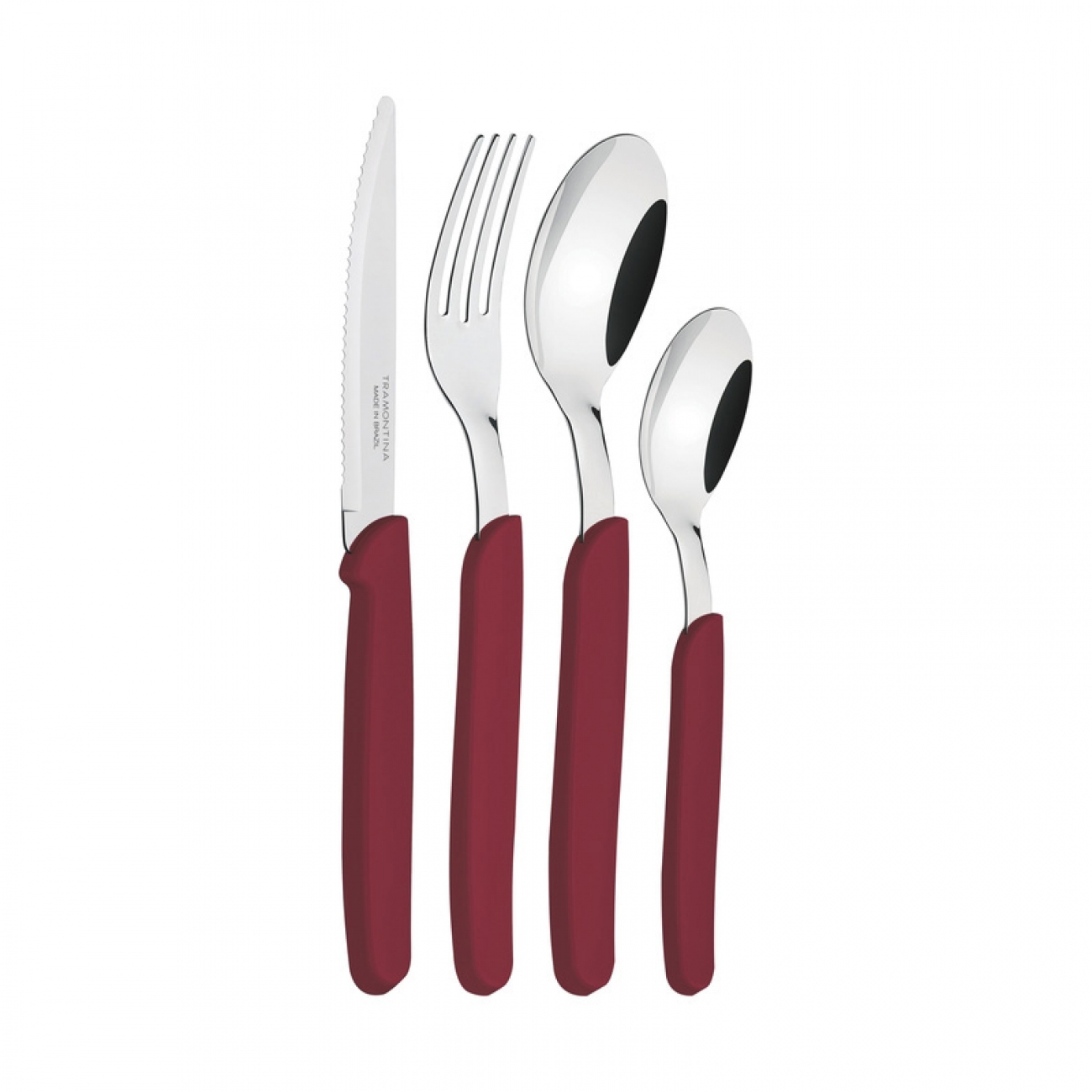 Imagen Juego De Cubiertos X24 Tramontina Carmel Bordo