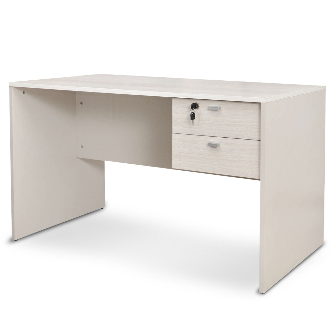 Imagen Escritorio Platinum 502 1.2mts 2 Cajones Con Cerradura Gris Andino