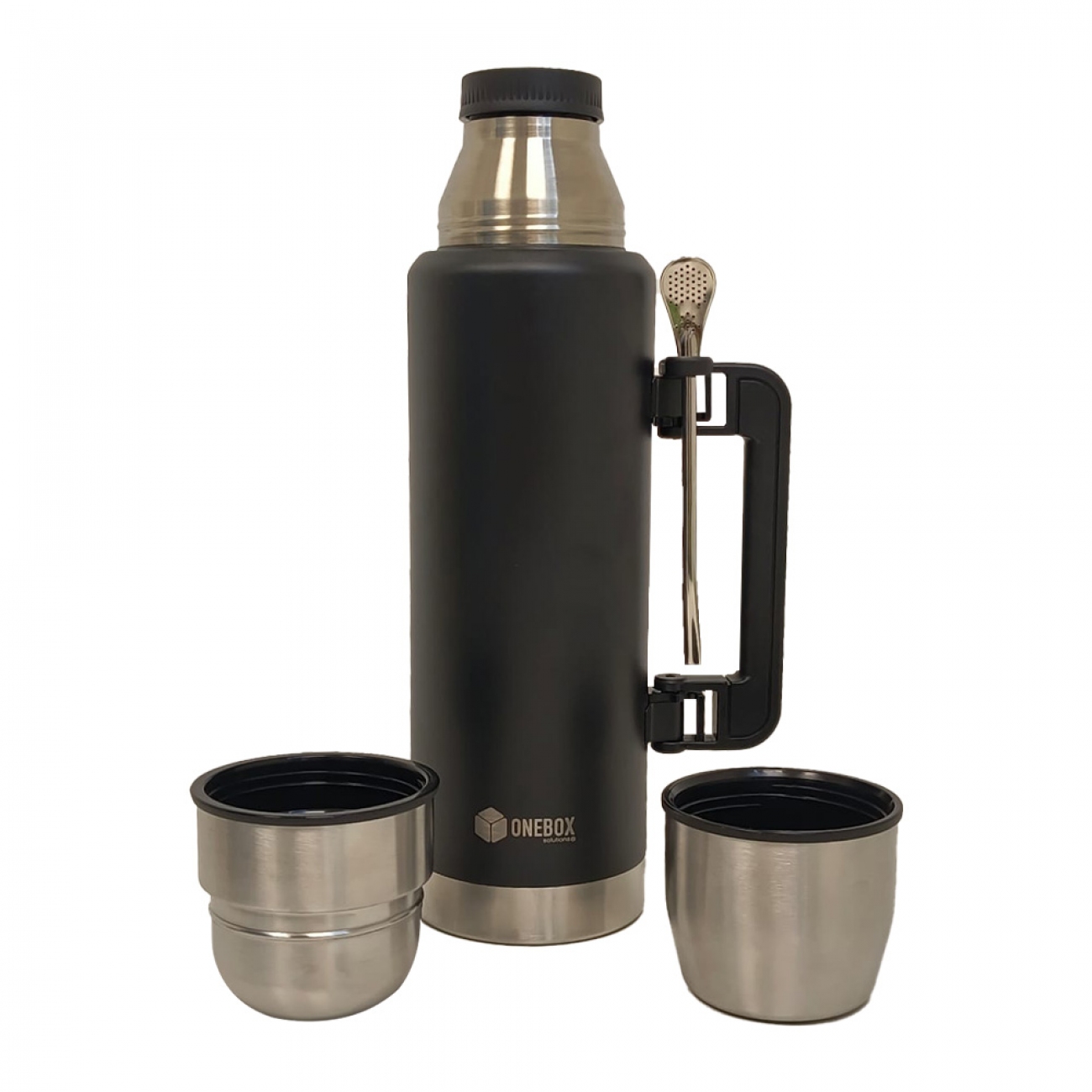 Imagen Termo Onebox Acero Inoxidable 1lts Negro