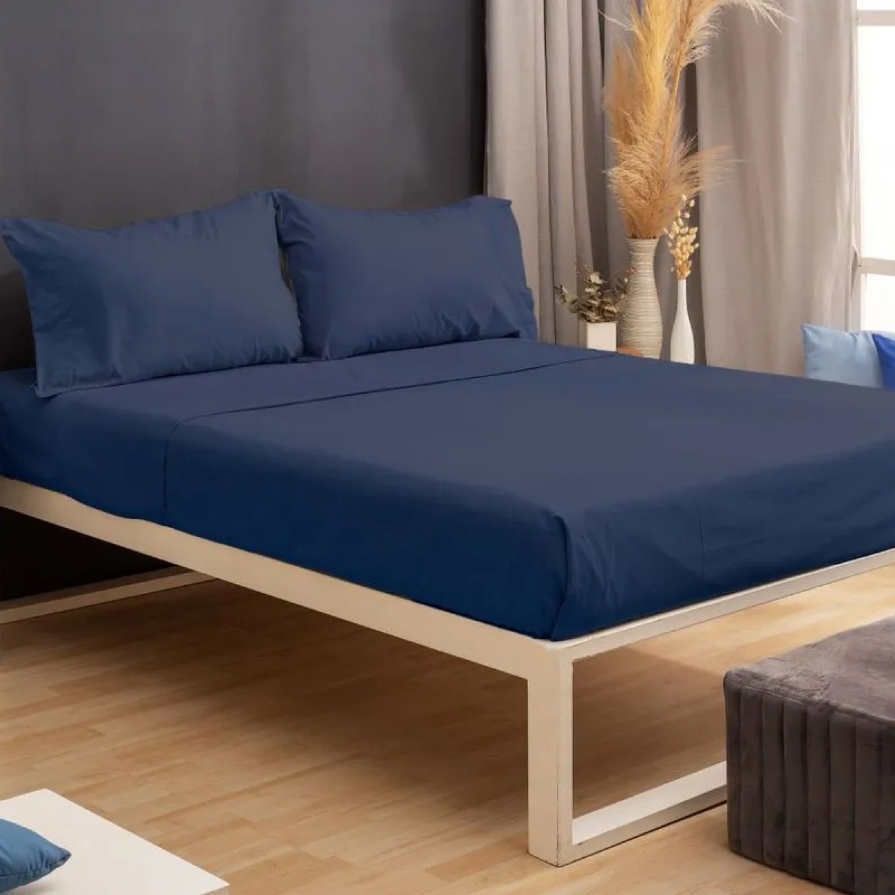 Imagen Juego De S&aacute;banas Casablanca Oro 1 1/2 P 144h Marino