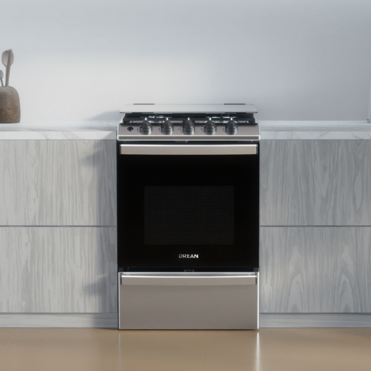 Imagen Cocina A Gas Drean Cd5614ai0 Acero Inoxidable 4 H