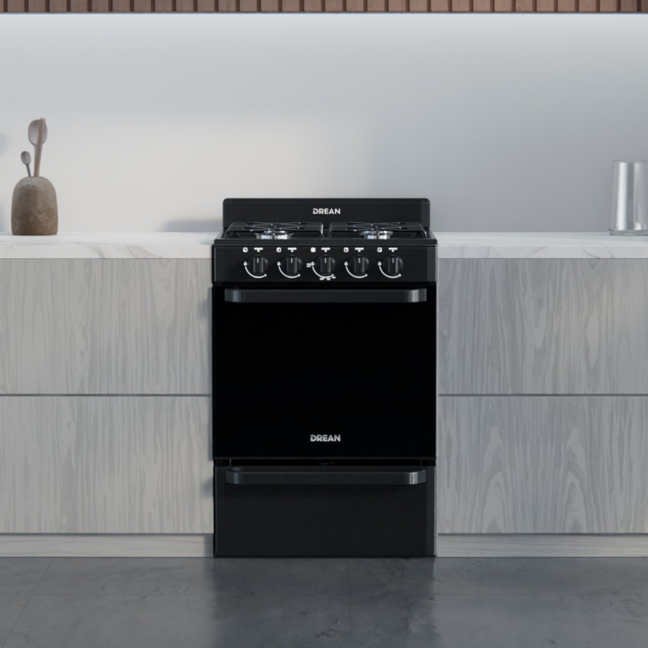 Imagen Cocina A Gas Drean Cd56002an0 4 Hornallas Multigas