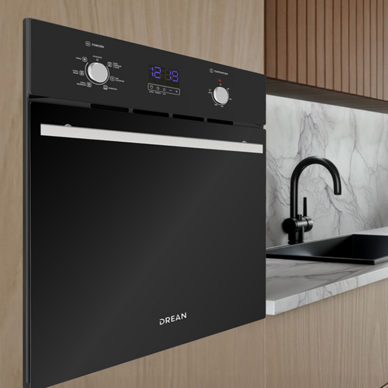 Imagen Horno Empotrable Electrico Drean Hedr601cn 60 Lts 5 Progr