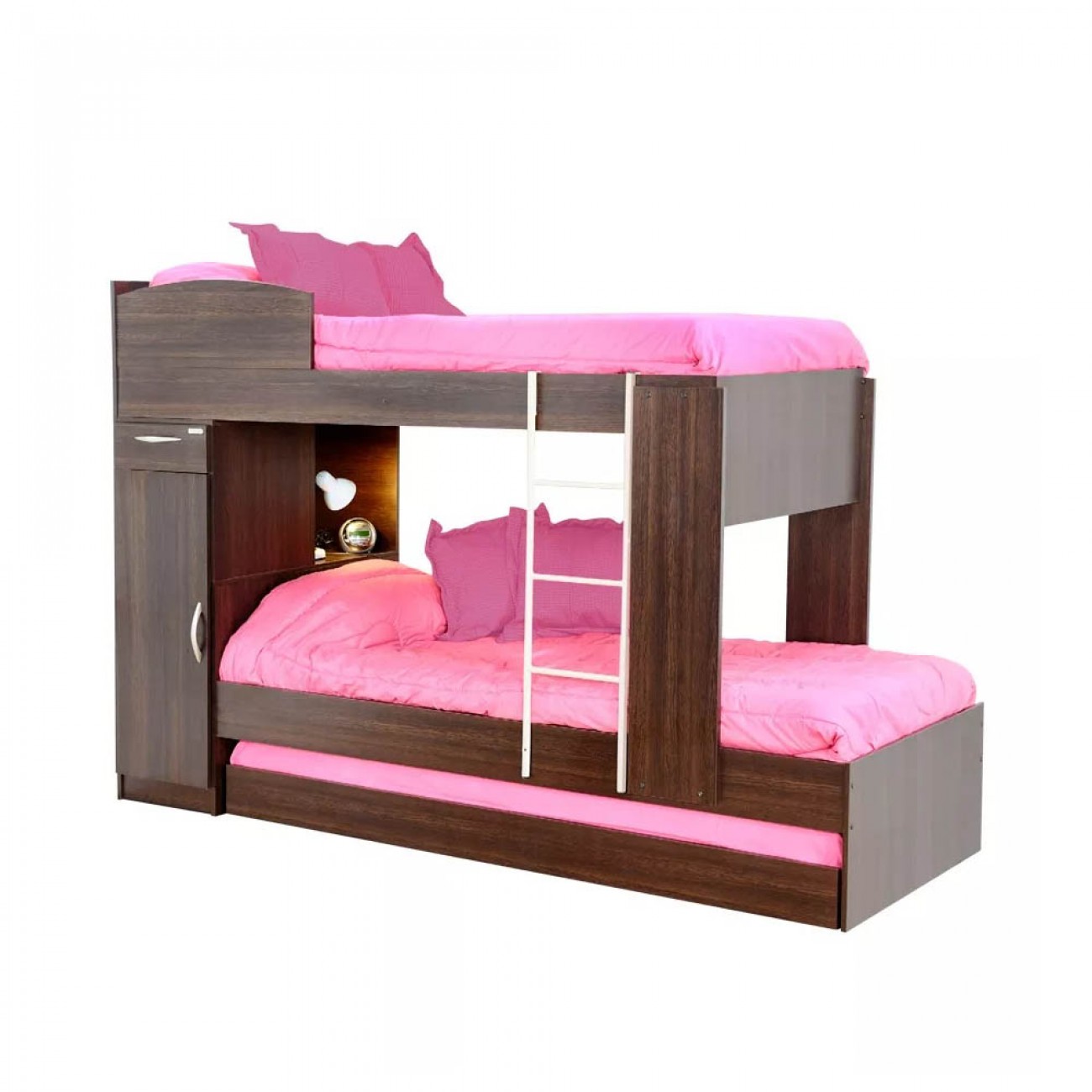 Imagen Cama Cucheta Triple Platinum 954 Con Placard  Color Tabaco