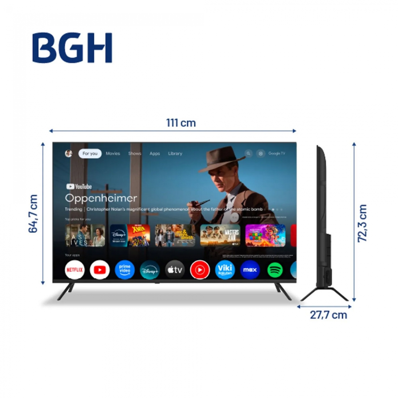 Imagen Smart Tv 50" Bgh B5026us6g Google Tv Hdmi Usb
