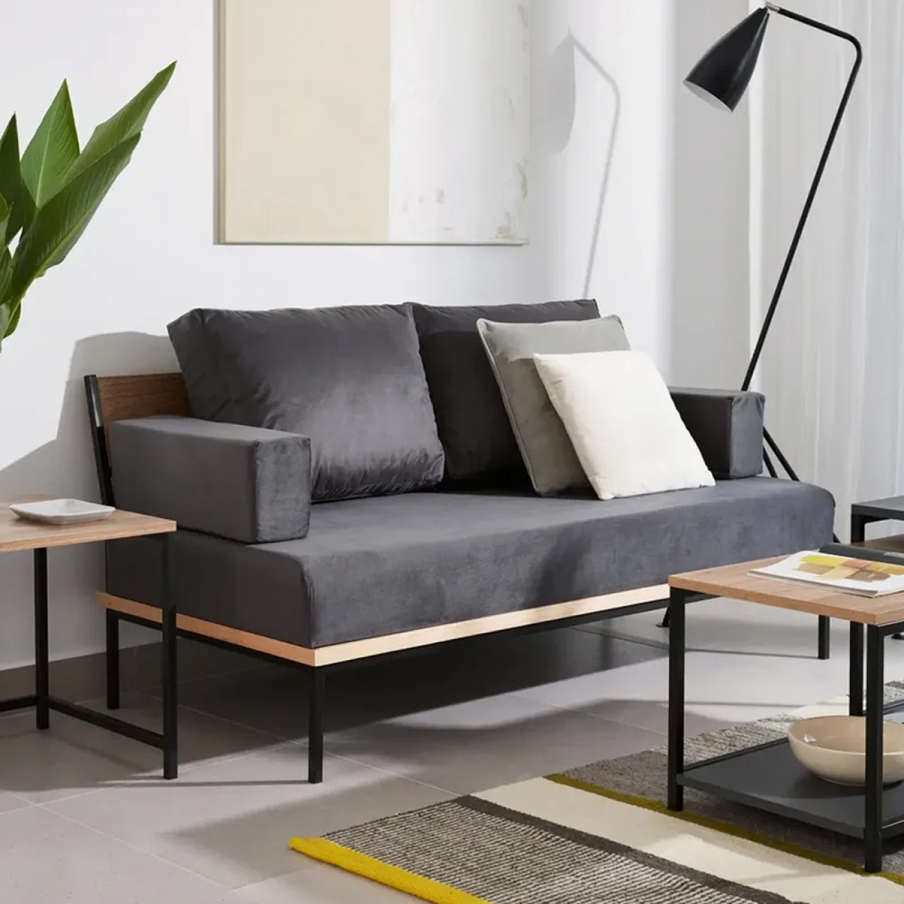 Imagen Sillon Silcar 2 Cuerpos Luci 160x58x80 Gris