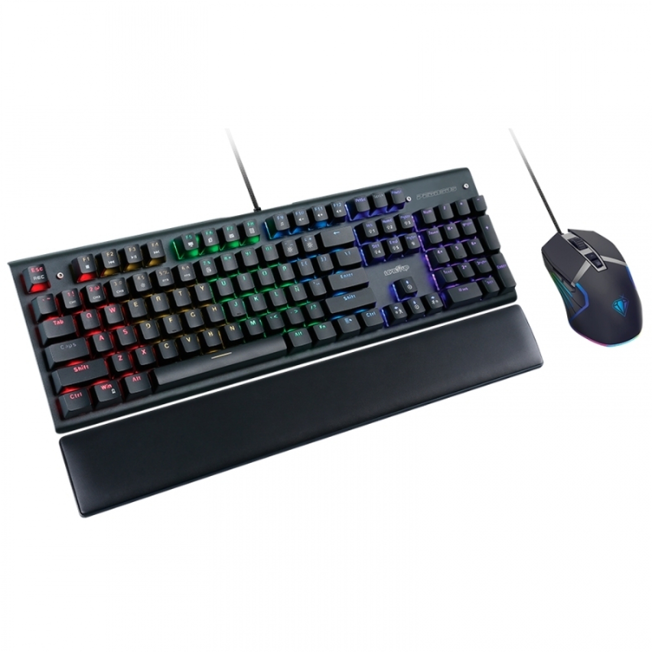 Imagen Teclado &plus; Mouse Pegasus Level Up USB Luz LED