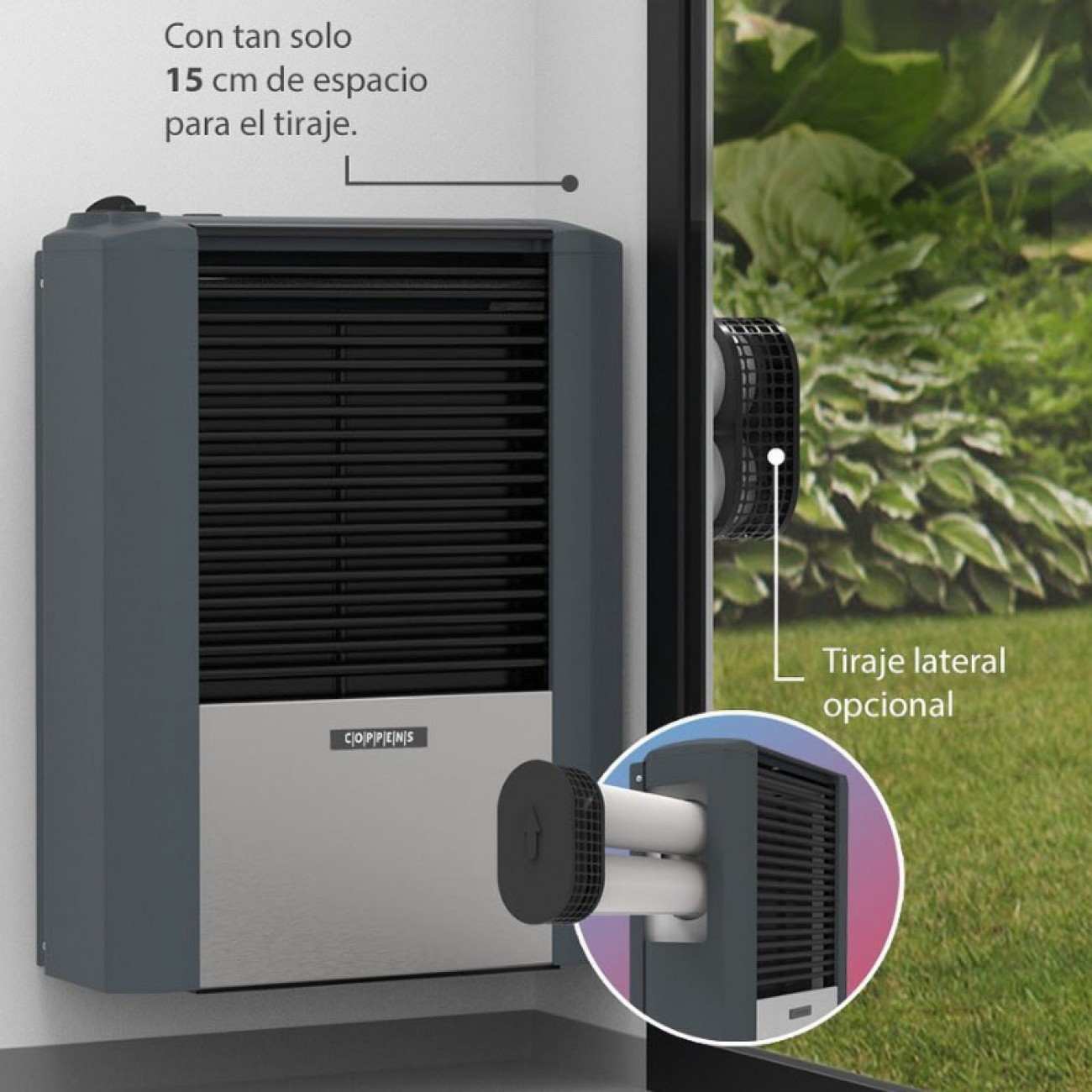 Imagen Calefactor Tiro Balanceado Coppens 4000 Cal Salida Derecha