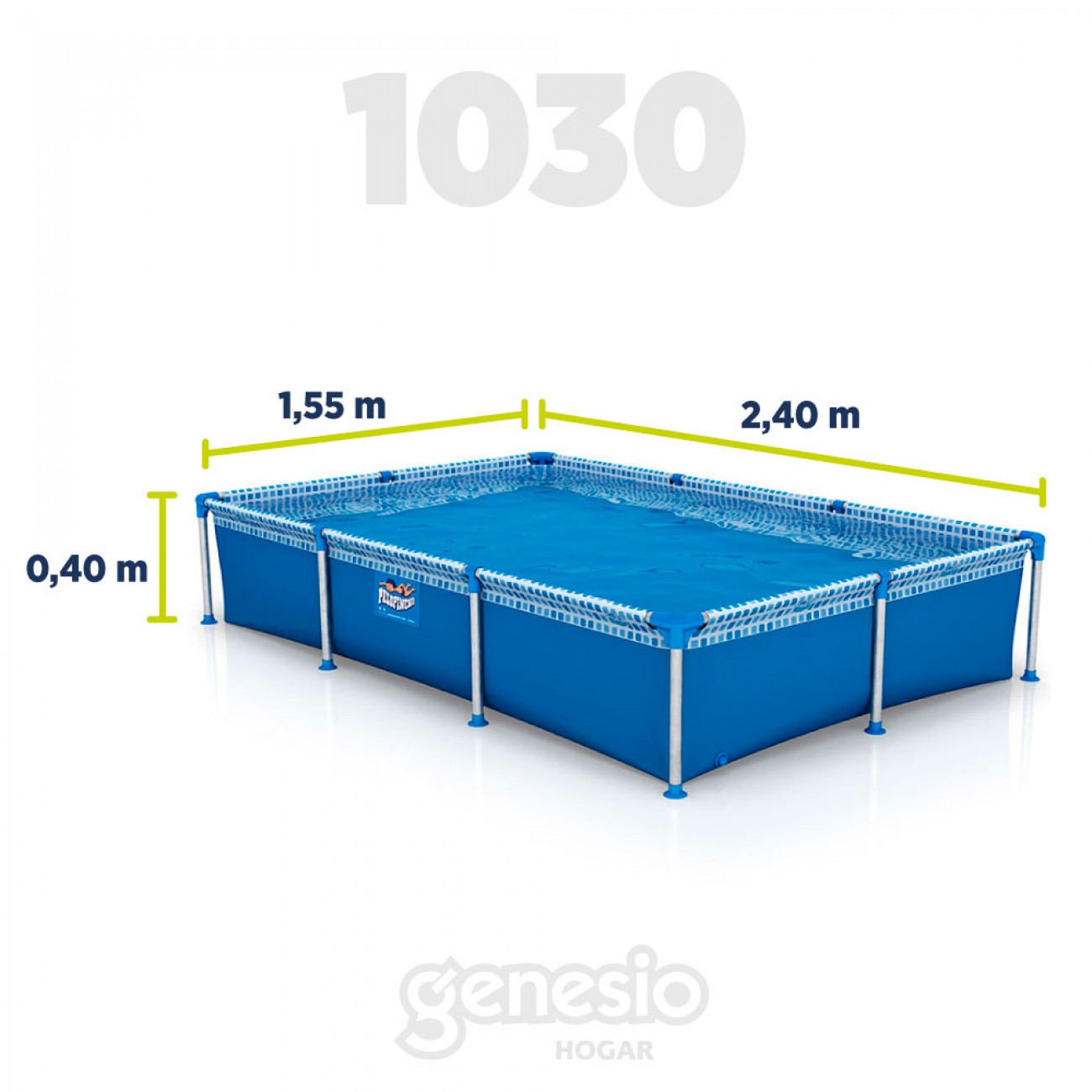 Imagen Pileta Pelopincho De Lona 1030 1500 L 2,4 X 1,55 X 0,40 Mts