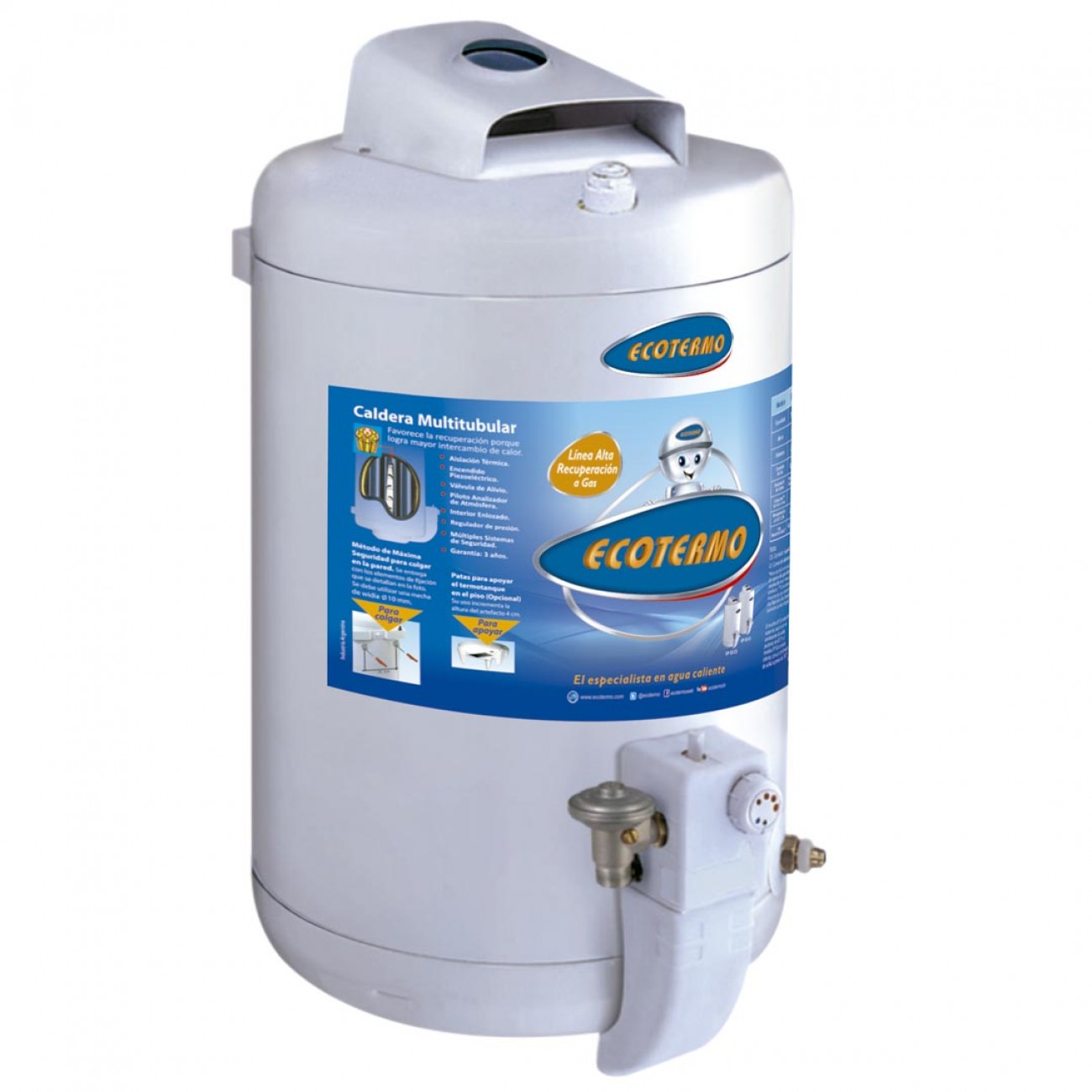 Imagen Termotanque A Gas Alta Recup Ecotermo Ep53 C/inf 53 Lts Gn